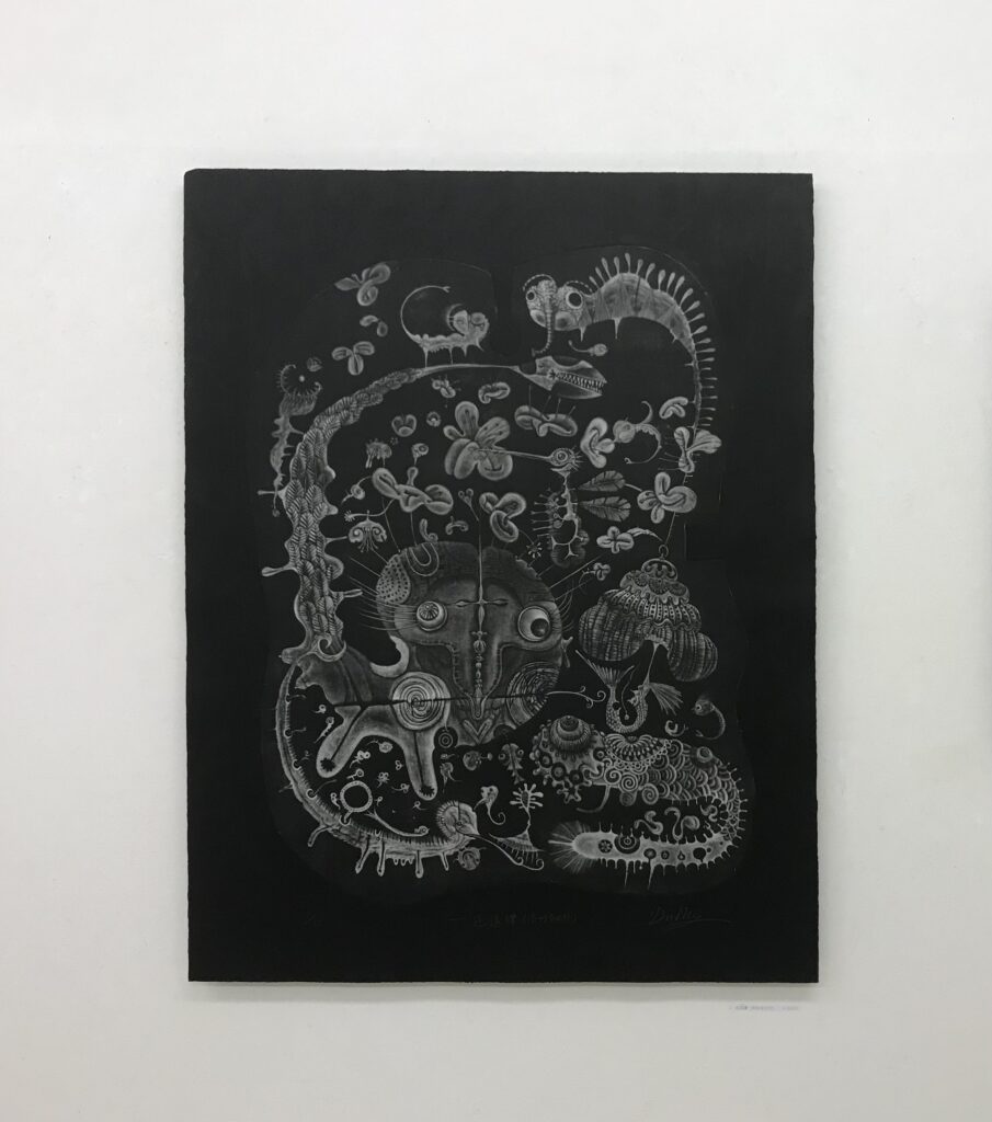 水谷昇雅「 深海 の ランデブー 」 銅版画 エッチング ドライポイント 木版画 抽象画 - 美術